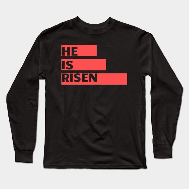 He Is Risen, Happy Easter day Shirt, Easter day shirt, peeps, bunny, jesus, christian easter shirt,cute easter shirt,gift for easter,easter family shirt Long Sleeve T-Shirt by TWENTY5S